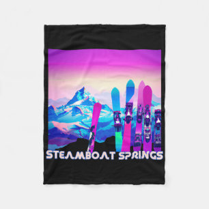 Couverture Polaire Steamboat Springs Ski Rétro Skiing des années 80 e