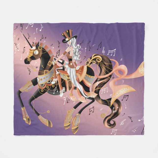 Couverture Polaire Steampunk Imaginaire Art (Devant (Horizontal))