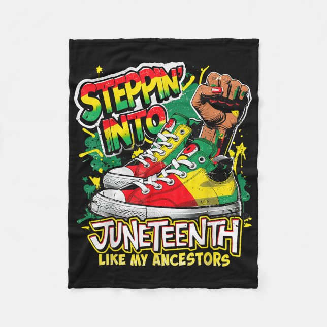 Couverture Polaire Steppin Dans JunetDix Comme Mes Ancêtres Black Hi (Devant)