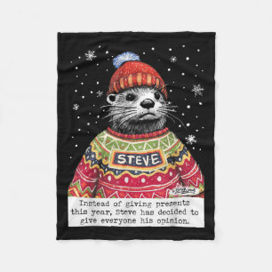 Couverture Polaire Steve Otter Au Lieu De Donner Des Cadeaux Cette An