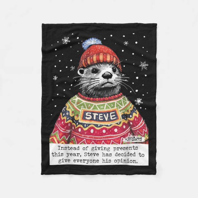 Couverture Polaire Steve Otter Instead Of Giving Presents This Year  (Devant)
