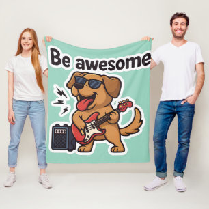 Couverture Polaire Sticker de guitare cool   Soyez Des Vibes Intéress