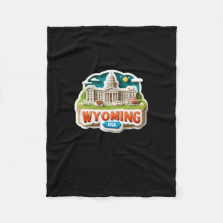 Couverture Polaire Sticker du Wyoming