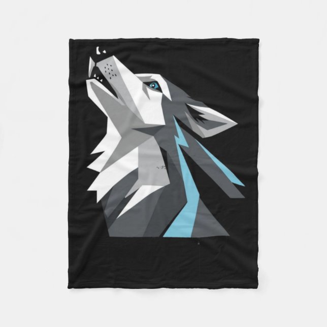 Couverture Polaire Sticker Howling Moon (Devant)