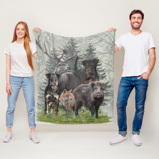 Couverture Polaire Sticker Jagdterrier Coussin extérieur (En situation)