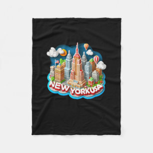 Couverture Polaire Sticker New York City Aux Etats-Unis