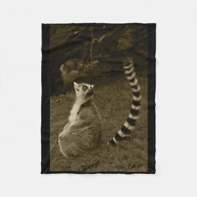 Couverture Polaire Sticker vertical Tail Lemur Valencia Tint (Devant)