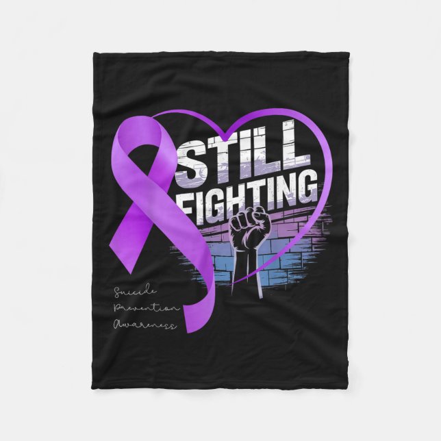 Couverture Polaire Still Fighting Suicide Prevention Awareness Purple (Devant)