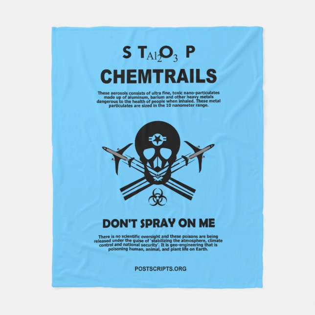Couverture Polaire Stop Chemtrails - Ne me vaporisez pas ! (Devant)