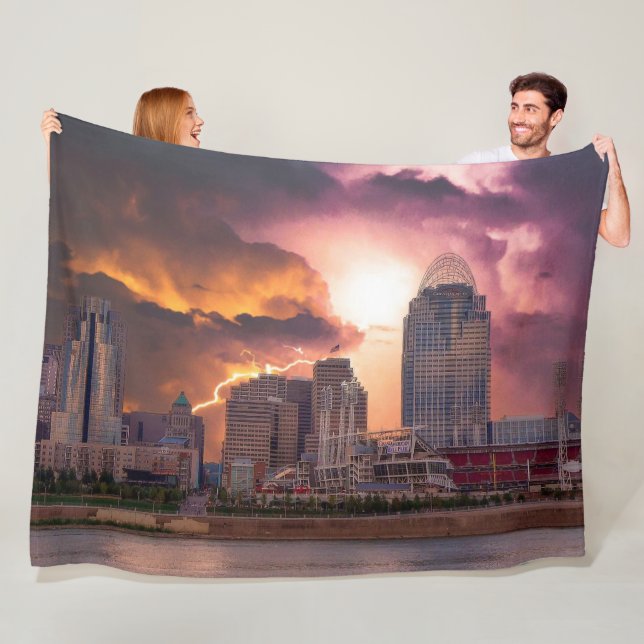 Couverture Polaire Stormy Cincinnati Great American Ball Park (En situation)