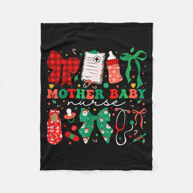 Couverture Polaire Stpartum Xmas Coquette Mother Baby Nurse Christmas (Devant)