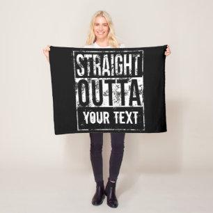 Couverture Polaire Straight Outta - Ajouter votre texte Vintage année