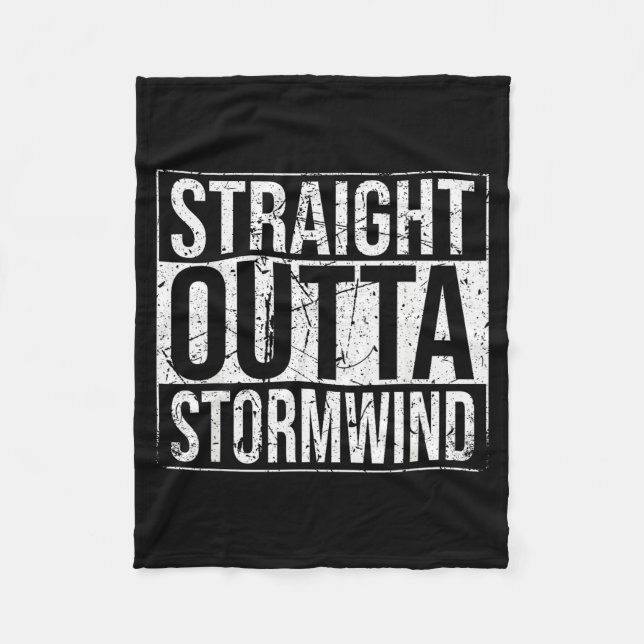 Couverture Polaire Straight Outta Wind Funny Wow Alliance Gamer Vinta (Devant)