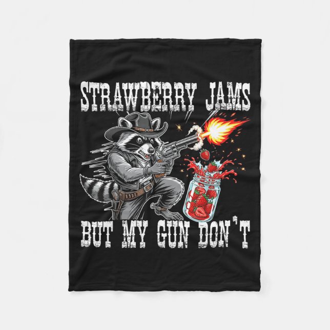 Couverture Polaire Strawberry Jams But My Gun Don't Funny Cowboy Racc (Devant)