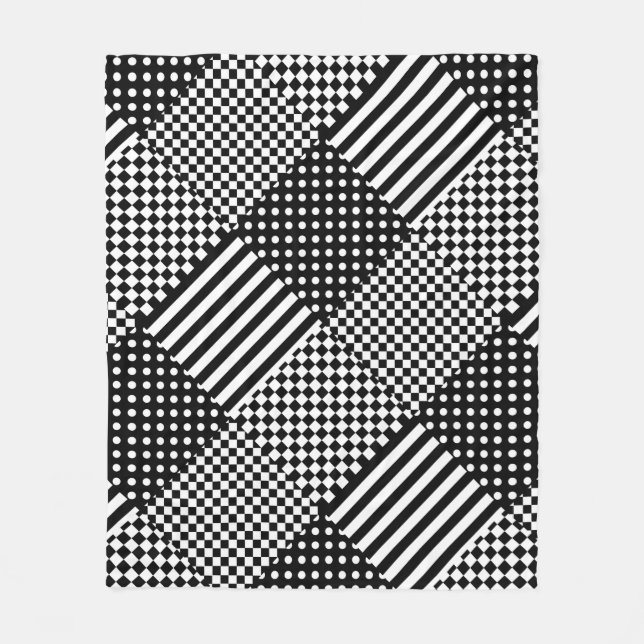 Couverture Polaire Stripes Check Harlequin Pois Conception mixte (Devant)