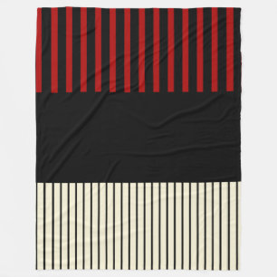 Couverture Polaire Stripes Color Pop - Rouge & Crème