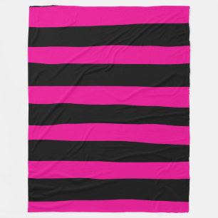 Couverture Polaire Stripes inégales - Magenta et noir