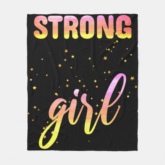 Couverture Polaire Strong Girl Pastel Star (Devant)