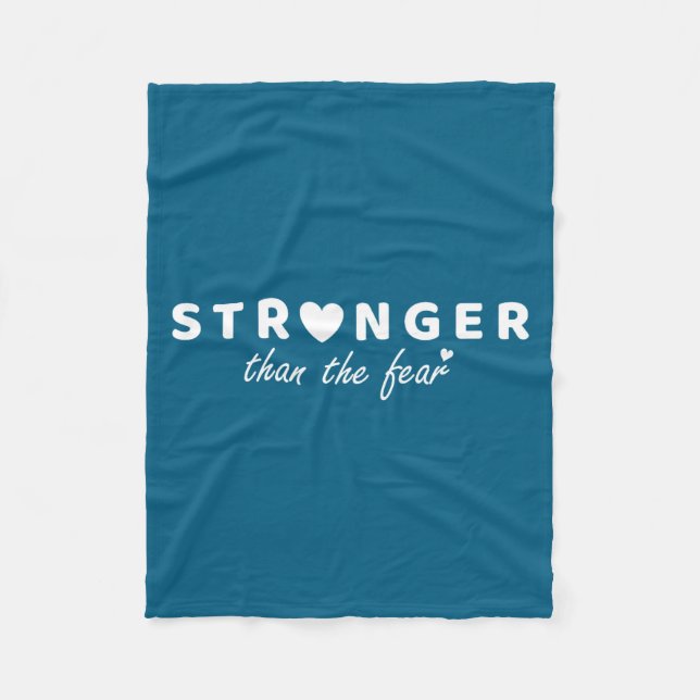 Couverture Polaire Stronger Than Fear Men Women Message Saying Quote  (Devant)