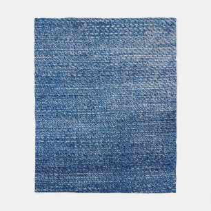 Couverture Polaire Structure en denim tissu Jeans bleu