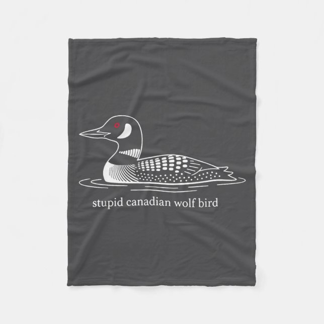 Couverture Polaire Stud Canadian Wolf Bird Funny Loon Humor  (Devant)