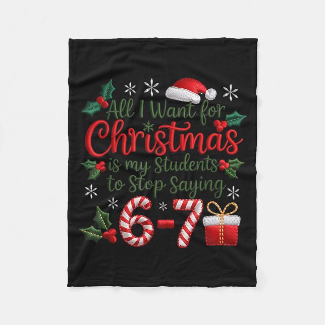 Couverture Polaire Students Stop Saying 6-7 Meme 67 Funny Teachers Ch (Devant)