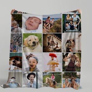 Couverture Polaire Style 20 Photo Collage Cosy