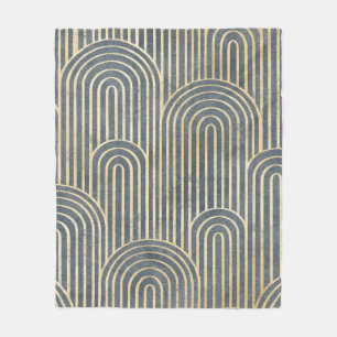Couverture Polaire Style Art déco design luxe géométrique sans fai