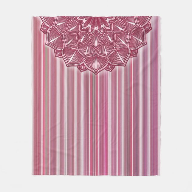 Couverture Polaire Style bohémien avec bandes (Devant)