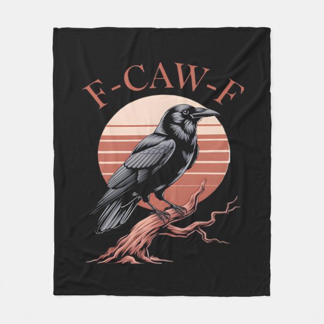 Couverture Polaire Style Classique Humoristique Gothique Corbeau (Devant)