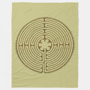 Couverture Polaire Style d'antiquité de labyrinthe de Chartres + vos