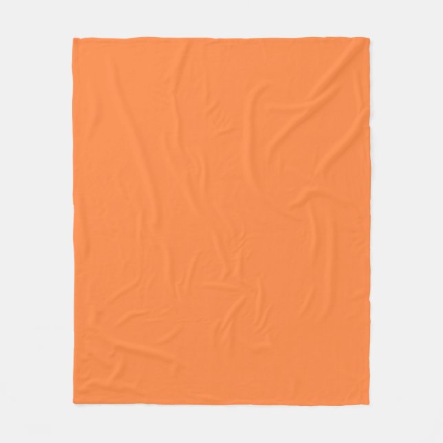 Couverture Polaire Style de couleur orange mango prêt à customiser (Devant)