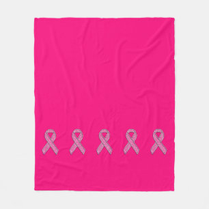 Couverture Polaire Style de parties scintillant Pink Ribbon Sensibili