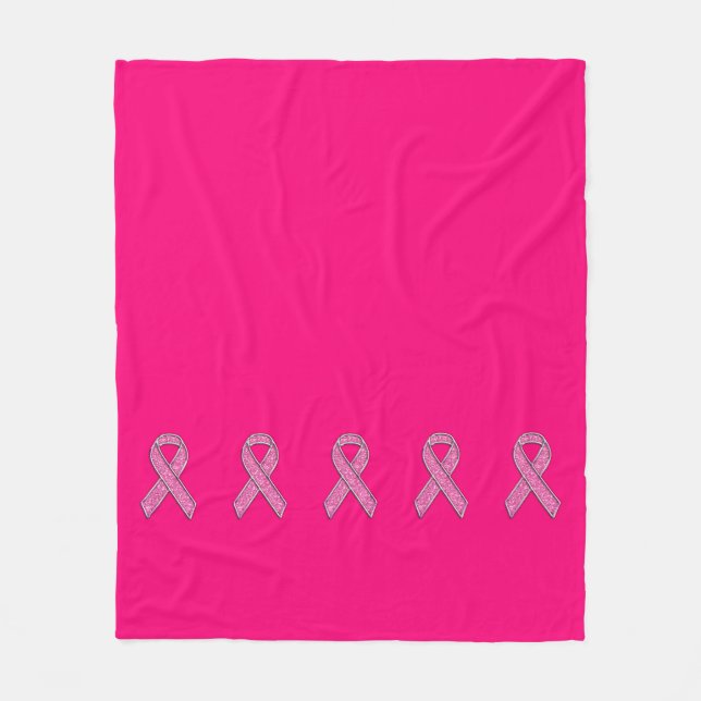 Couverture Polaire Style de parties scintillant Pink Ribbon Sensibili (Devant)