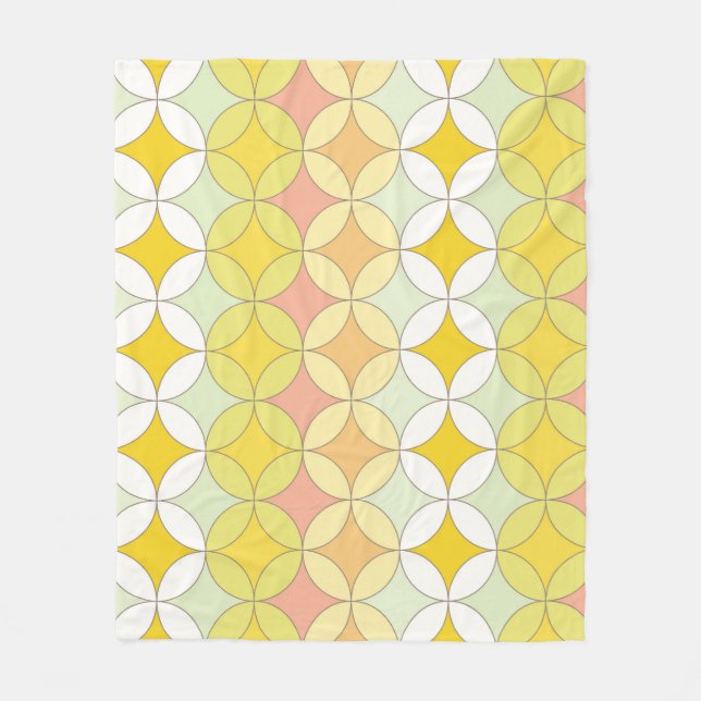 Couverture Polaire Style Disco Rétro Motif sans couture (Devant)