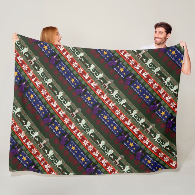 Couverture Polaire Style Imaginaire Motif laide (En situation)