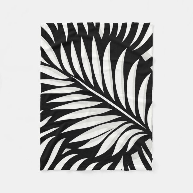Couverture Polaire Style Leaf Zebra Stripes (Devant)