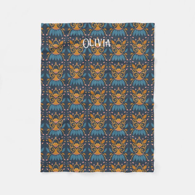 Couverture Polaire Style médiéval motif orné (Devant)