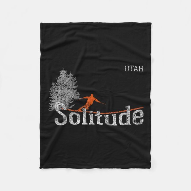 Couverture Polaire Style Solitude 1980 Utah Ski Vintage (Devant)