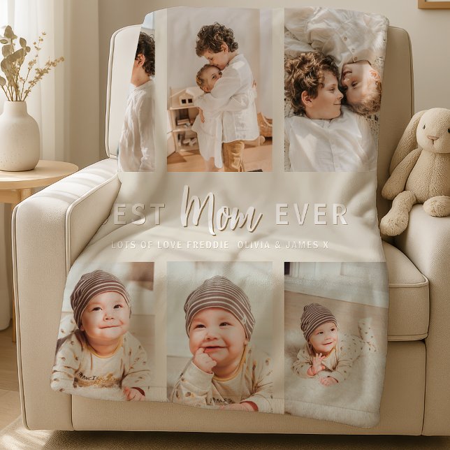 Couverture Polaire Stylish Meilleure Maman Ever 6 Photo  (Créateur téléchargé)