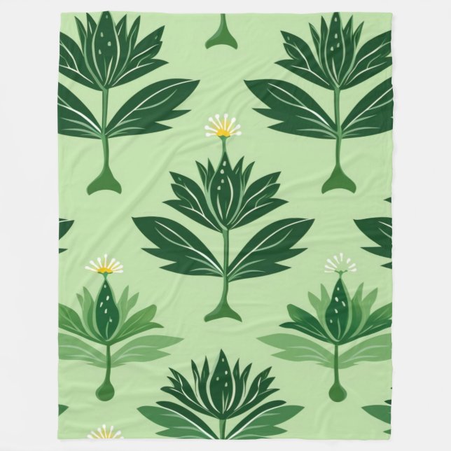 Couverture Polaire Stylized Plant (Devant)