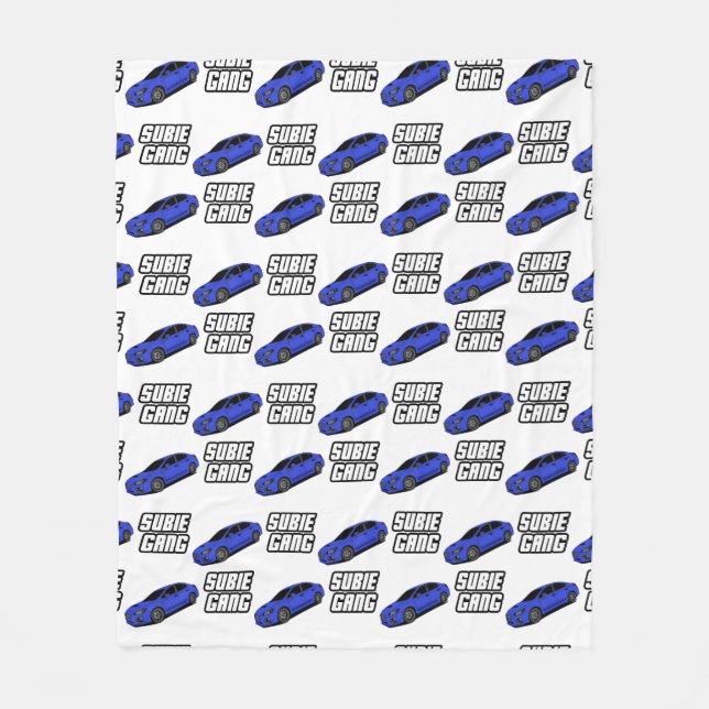 Couverture Polaire Subie brune bleue (Devant)