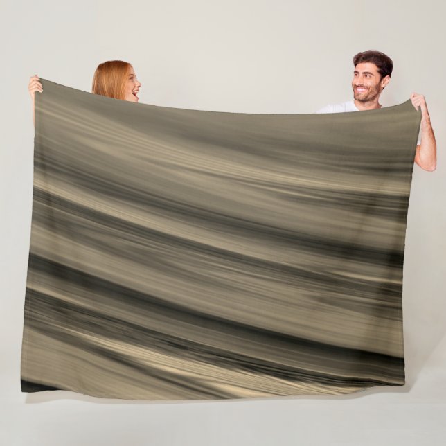 Couverture Polaire Subtle Brown Stripe (En situation)