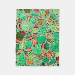 Couverture Polaire Succulent Cactus Pots Plante Vert Cactus Jardin