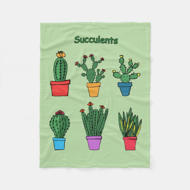 Couverture Polaire Succulentes #1 (Devant)