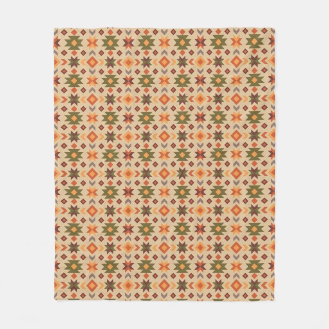 Couverture Polaire Sud-Ouest Vert Et Orange  (Devant)
