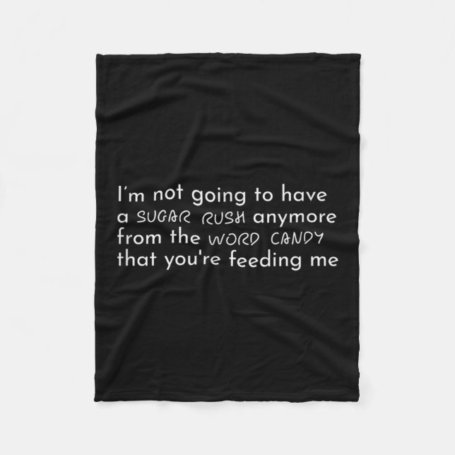 Couverture Polaire Sugar Rush Word Candy Funny Amaya Citer Island Lov (Devant)