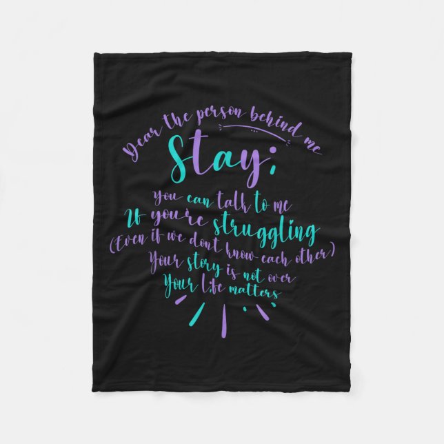 Couverture Polaire Suicide Prevention Advocate Person Behind The Caus (Devant)