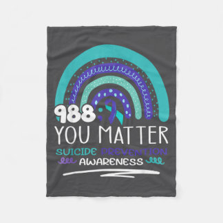 Couverture Polaire Suicide Prevention Purple Teal Rainbow You Semicol