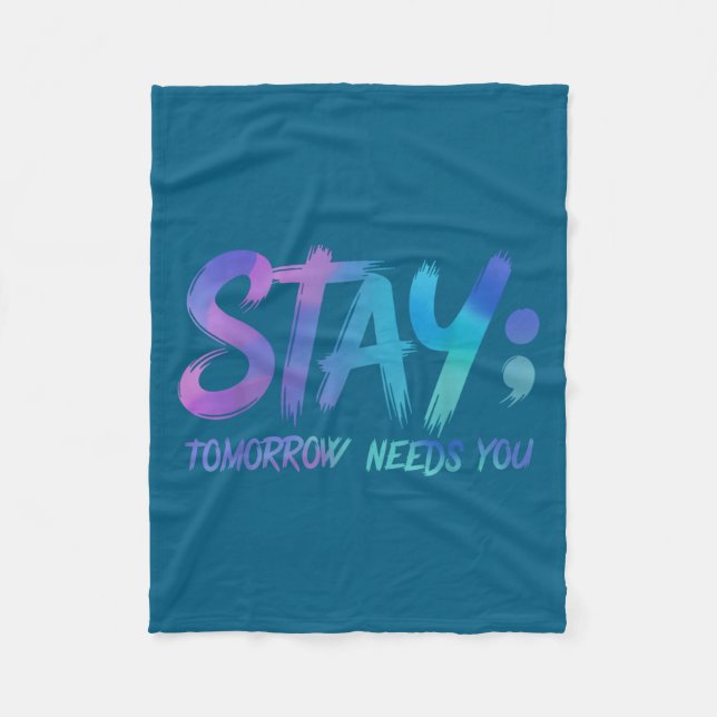 Couverture Polaire Suicide Prevention Stay Tomorrow Needs You Awarene (Devant)